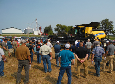 A group of farmers at the Soybean harvest equipment field day